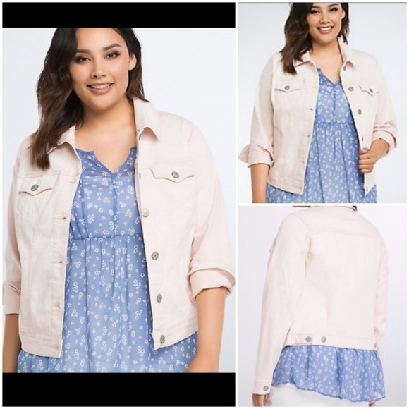 torrid Jackets & Blazers - Torrid Light Pink Jean Jacket